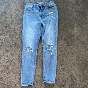 Classic Light Blue Distressed Skinny Jeans